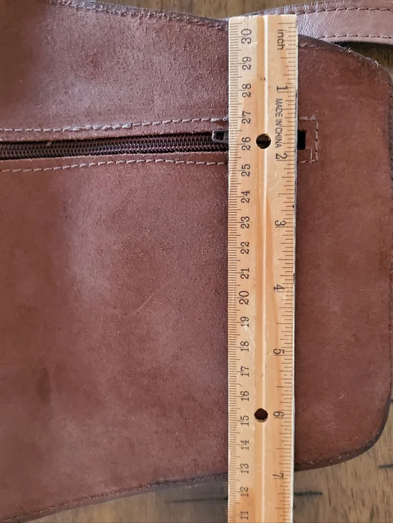 Vintage Handmade Full Grain Leather Messenger Crossbody Bag Satchel Brown - Picture 15 of 15